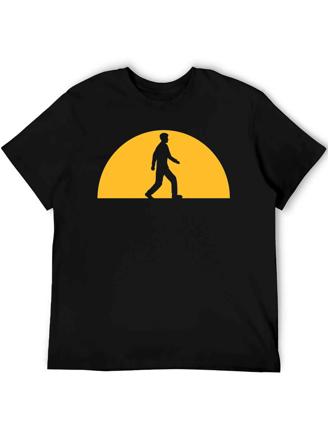 Sunset Walker Graphic Tee - Black Casual T-Shirt