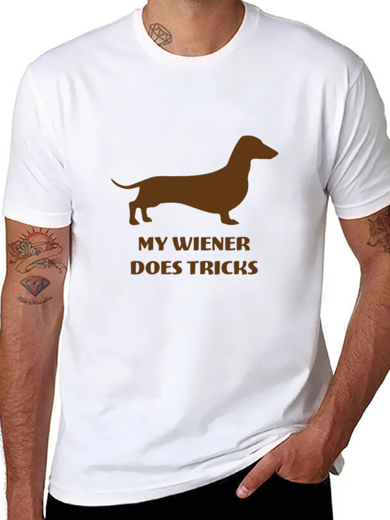 Funny Dachshund Tricks Graphic T-Shirt