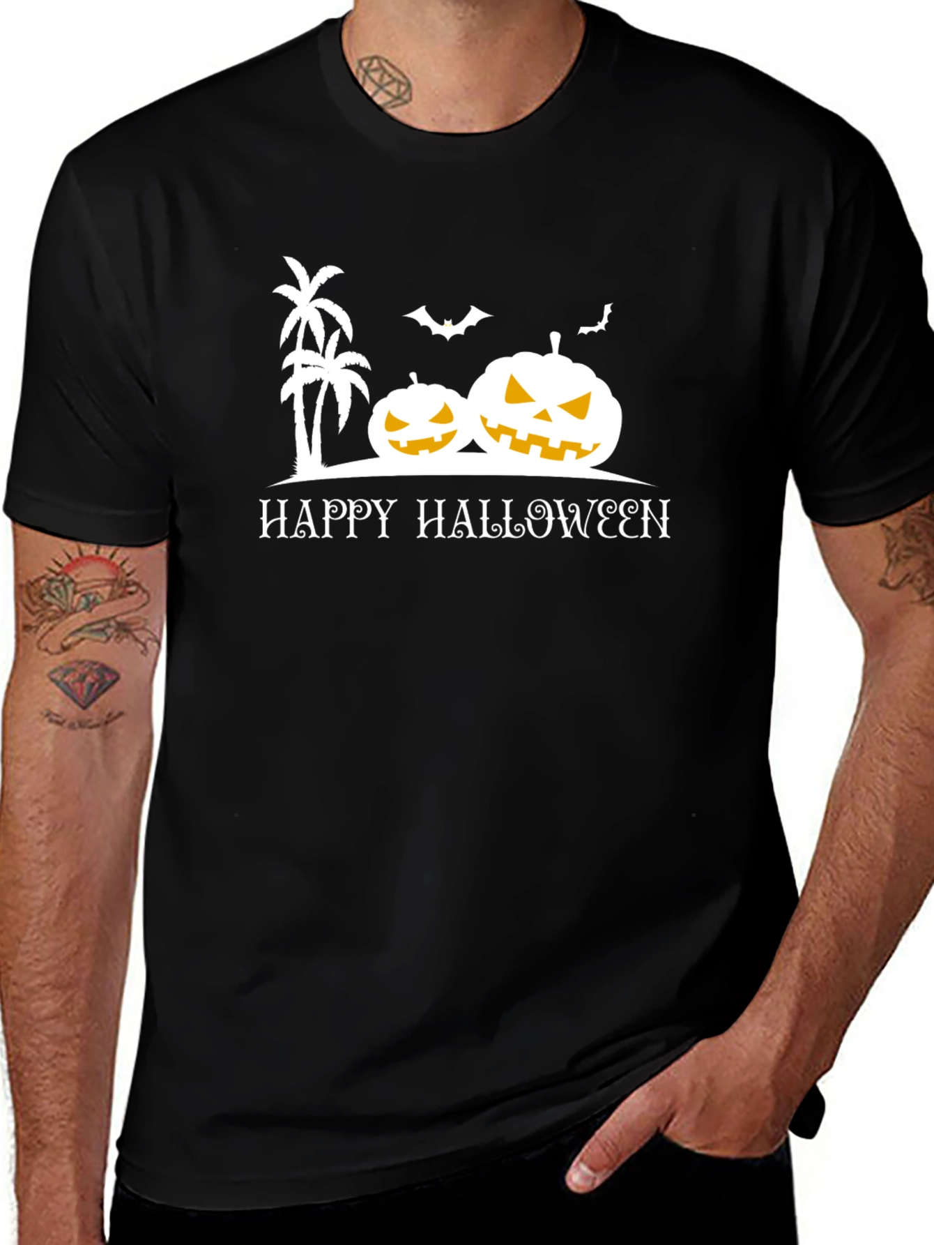 Halloween Palm Tree Pumpkin T-Shirt