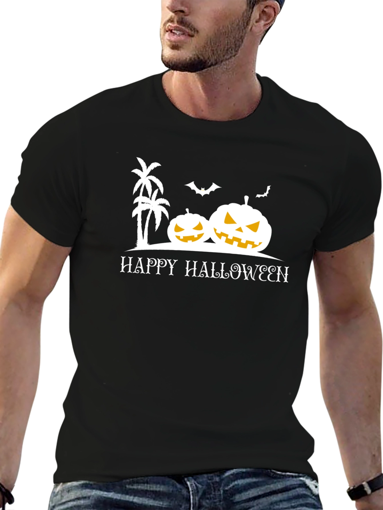 Halloween Palm Tree Pumpkin T-Shirt