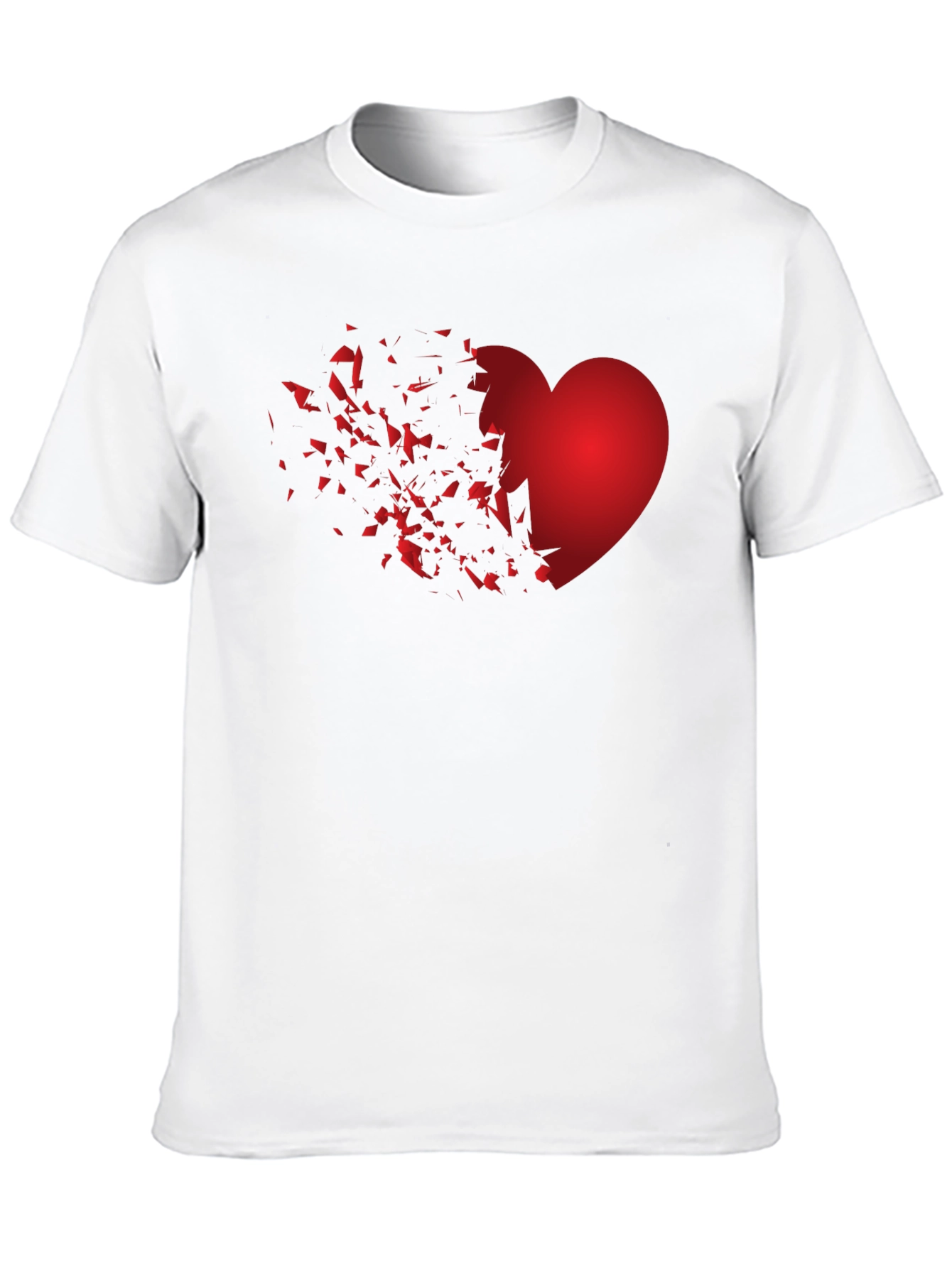 Shattered Heart Graphic Black T-Shirt