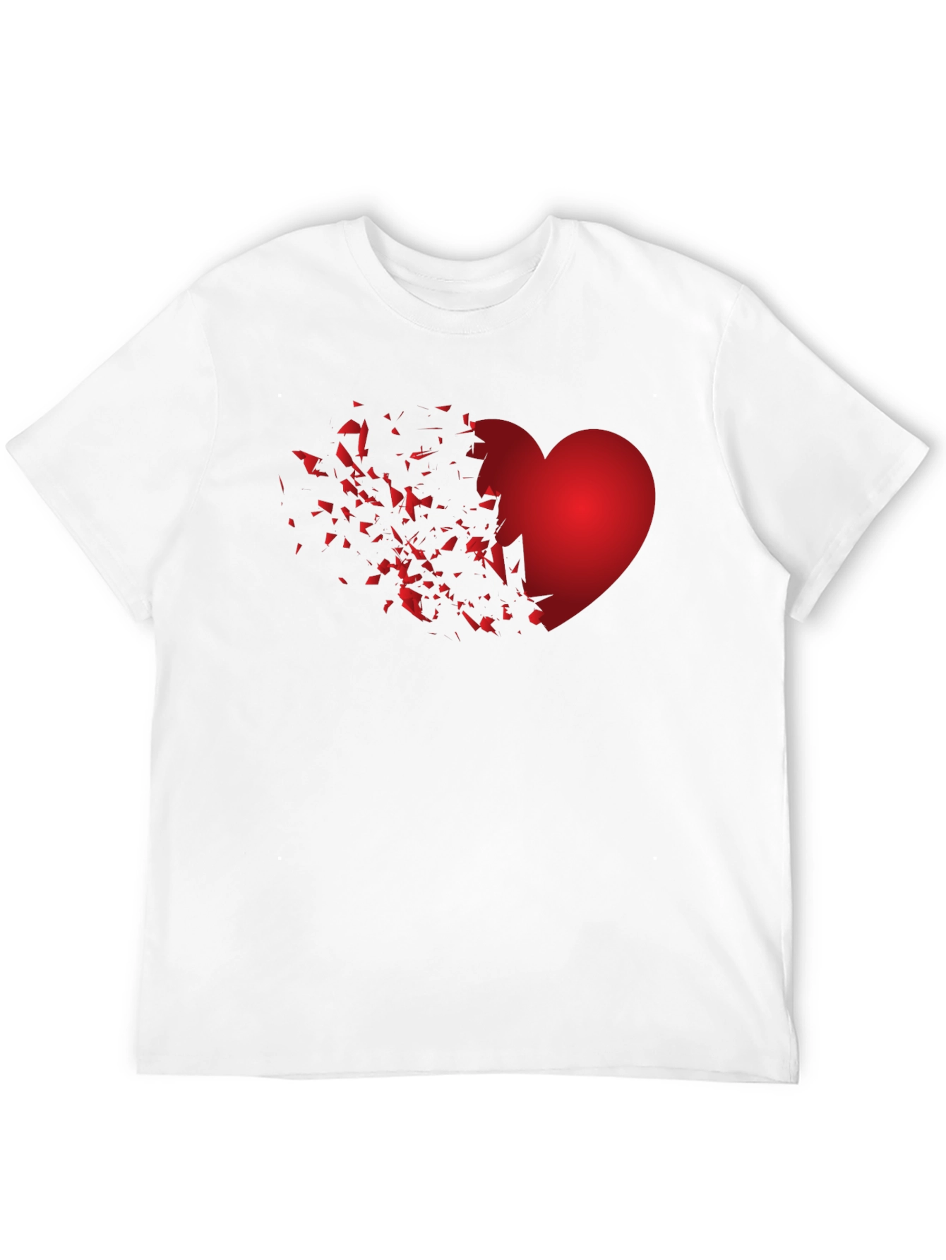 Shattered Heart Graphic Black T-Shirt
