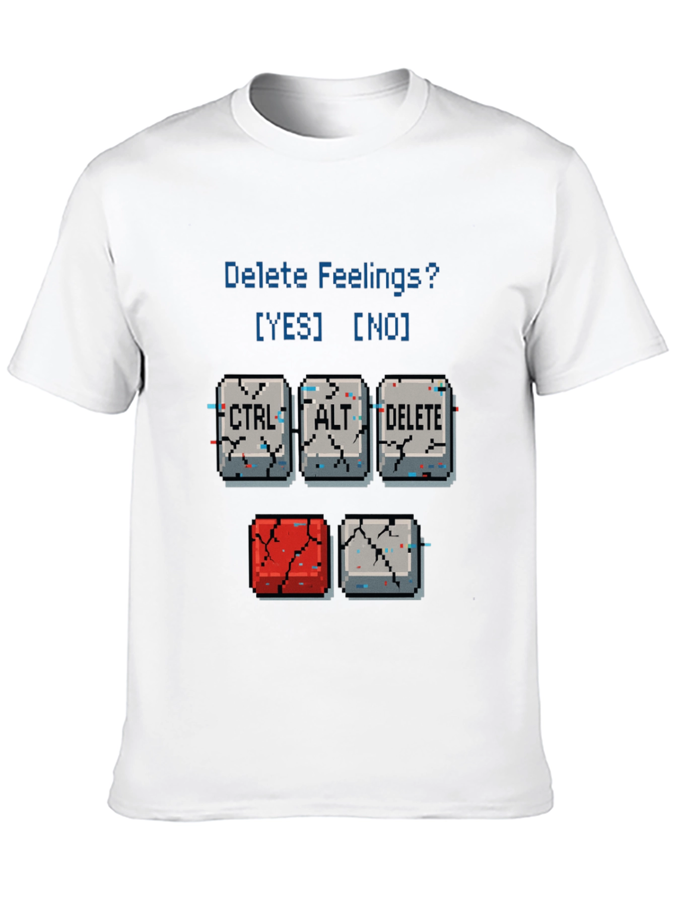 Delete Feelings? Pixel Art Graphic T-Shirt