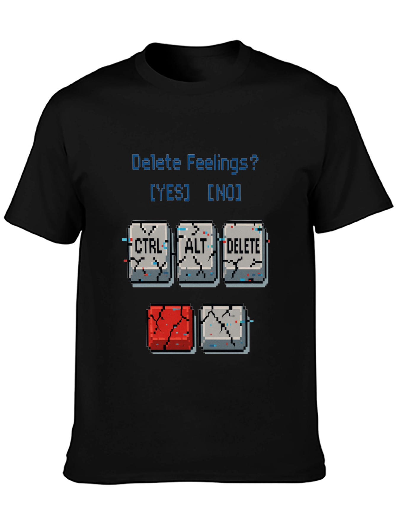 Delete Feelings? Pixel Art Graphic T-Shirt