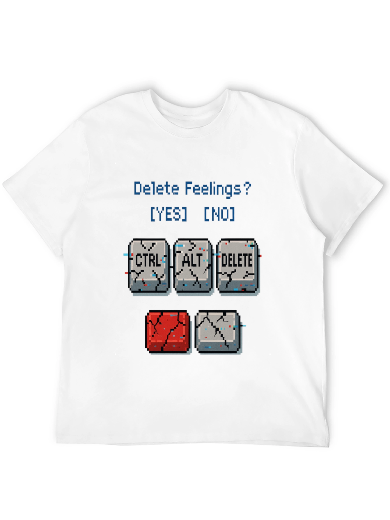 Delete Feelings? Pixel Art Graphic T-Shirt