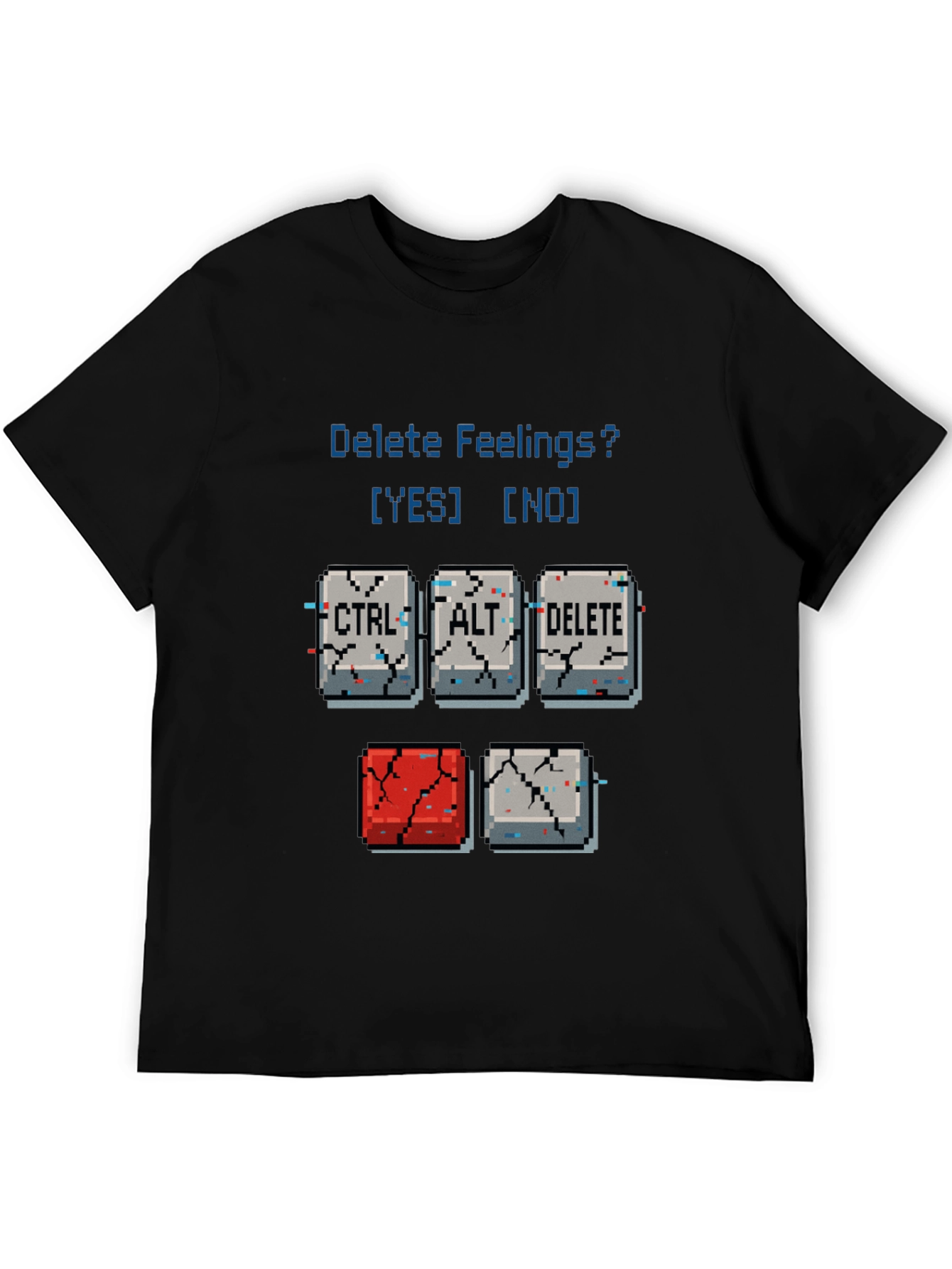 Delete Feelings? Pixel Art Graphic T-Shirt