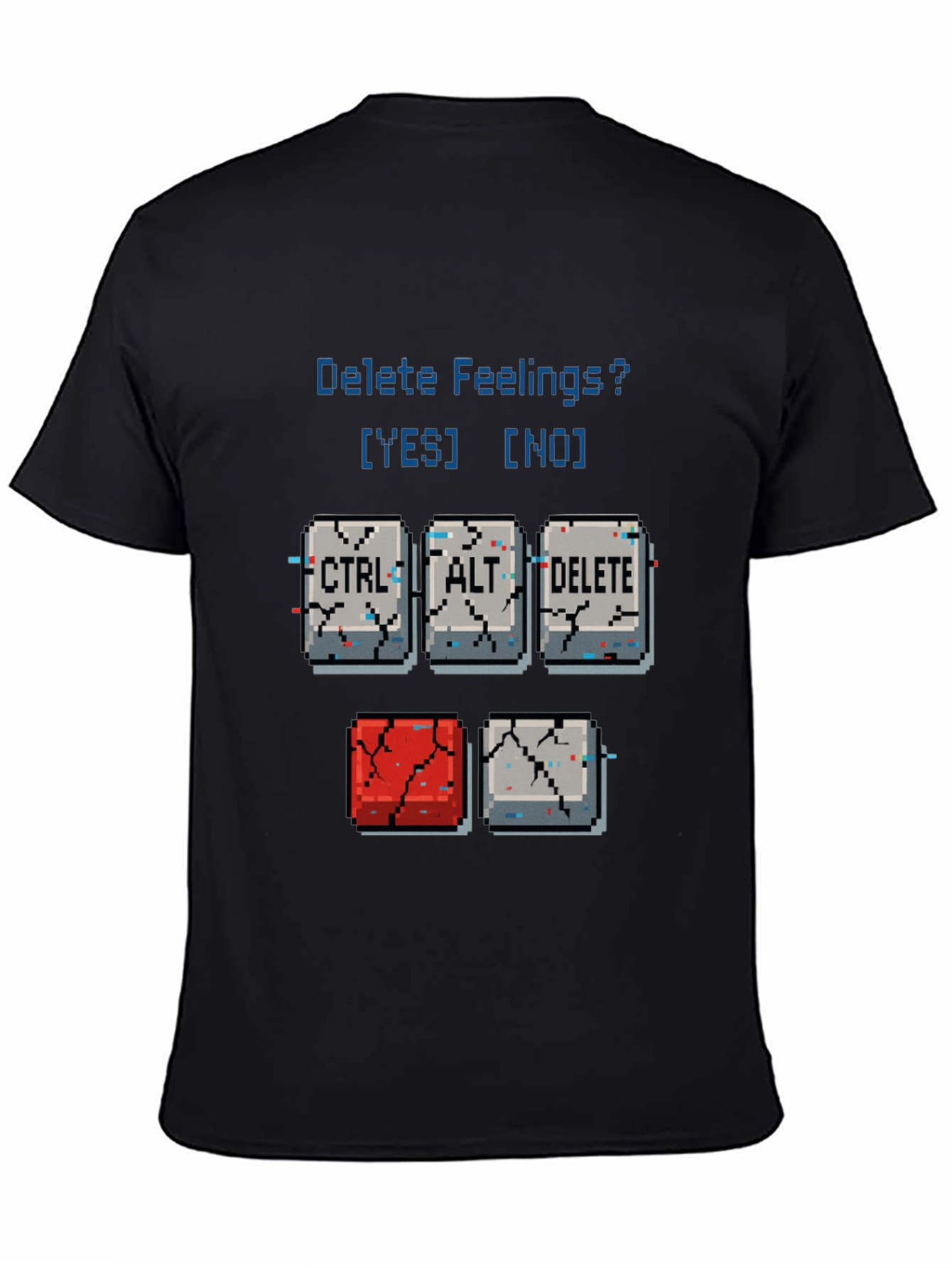 Delete Feelings? Pixel Art Graphic T-Shirt