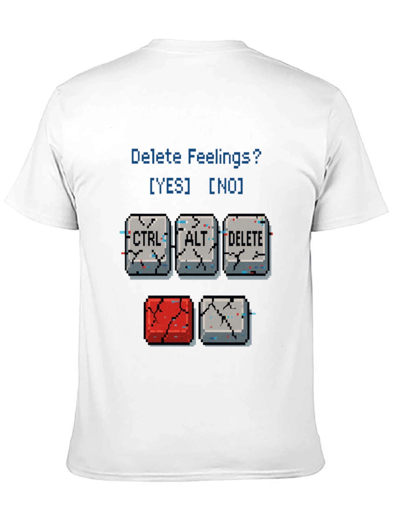 Delete Feelings? Pixel Art Graphic T-Shirt