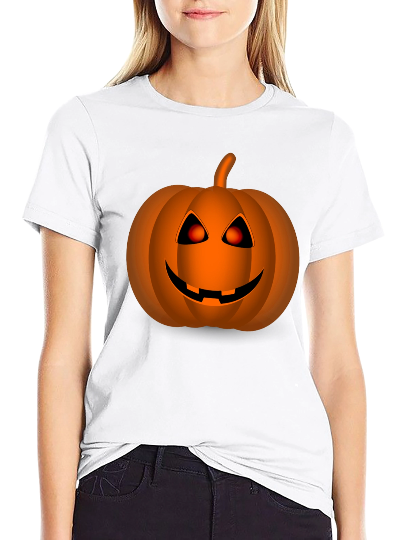 Halloween Pumpkin Graphic Tee - Spooky Season Apparel