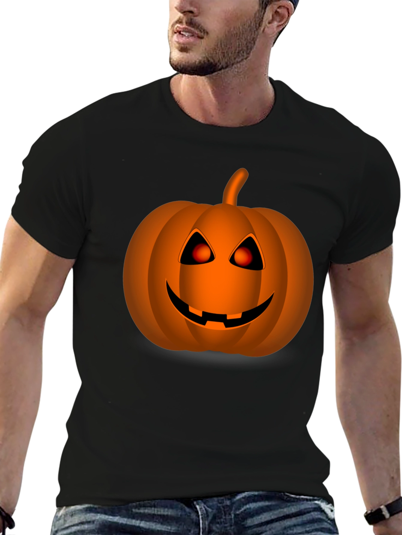 Halloween Pumpkin Graphic Tee - Spooky Season Apparel