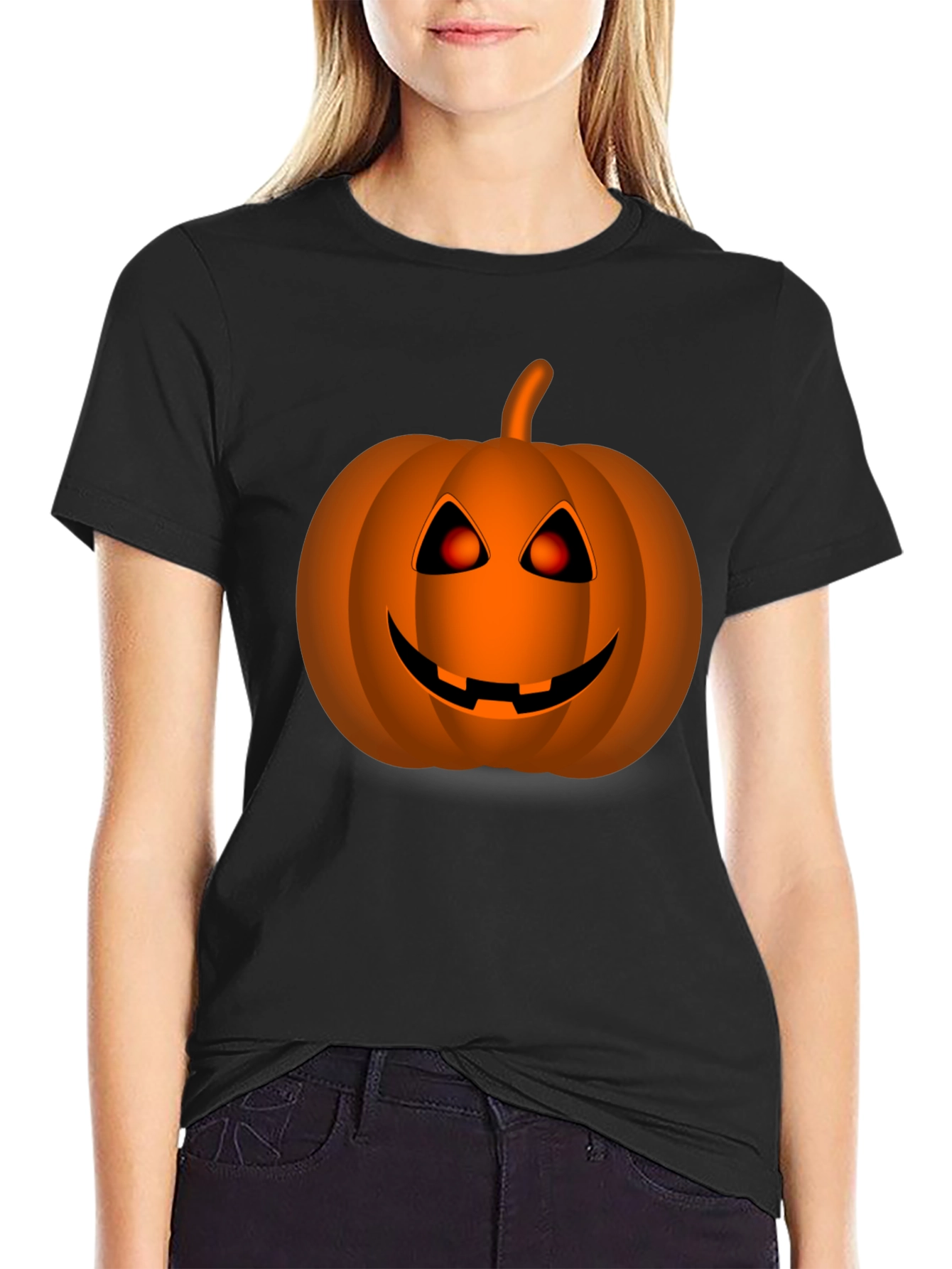Halloween Pumpkin Graphic Tee - Spooky Season Apparel