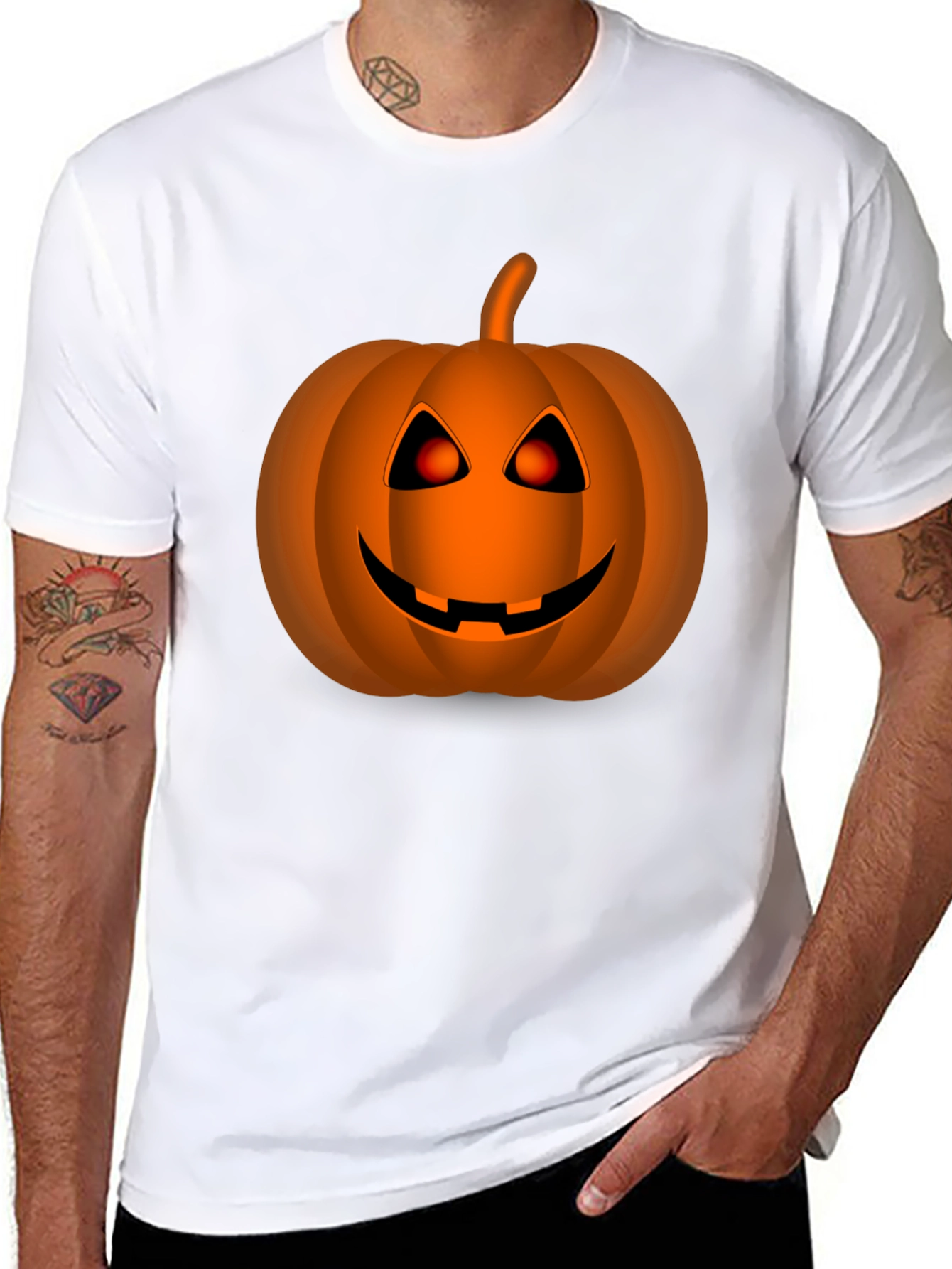Halloween Pumpkin Graphic Tee - Spooky Season Apparel