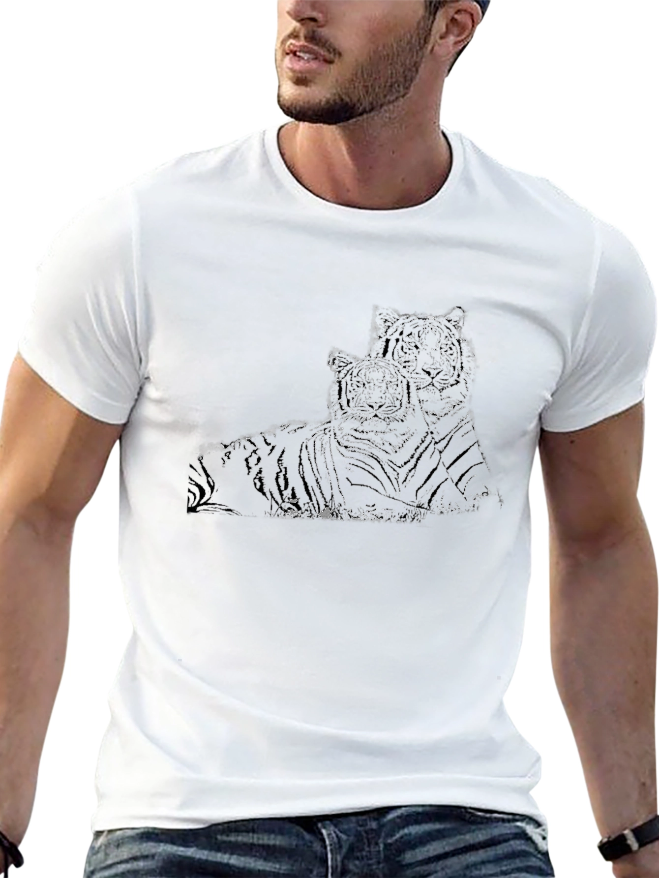 Tigers Graphic Black T-Shirt
