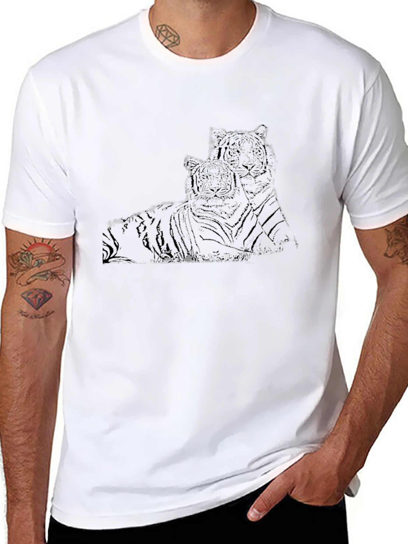 Tigers Graphic Black T-Shirt