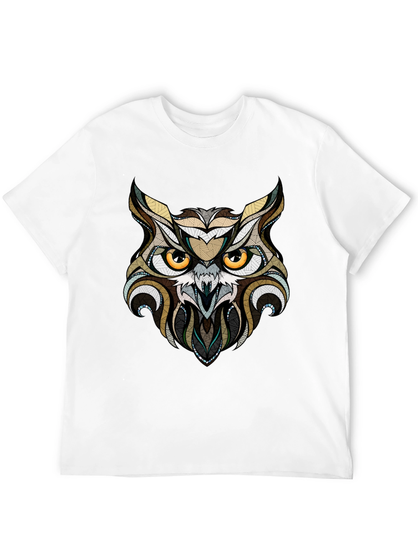 Owl Graphic Print Black T-Shirt