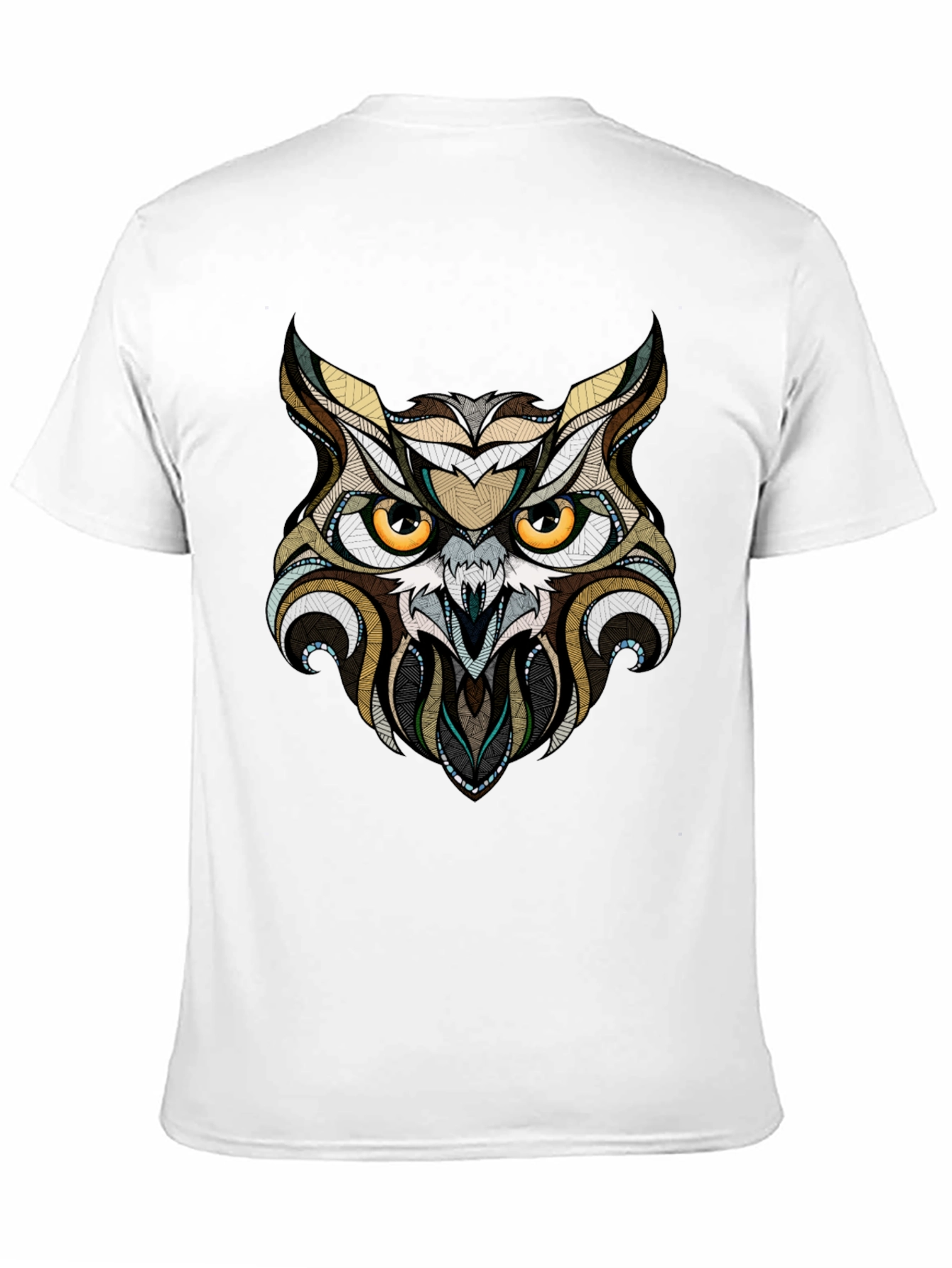 Owl Graphic Print Black T-Shirt