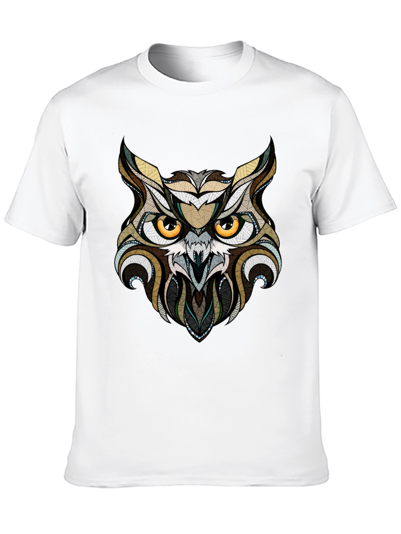 Owl Graphic Print Black T-Shirt