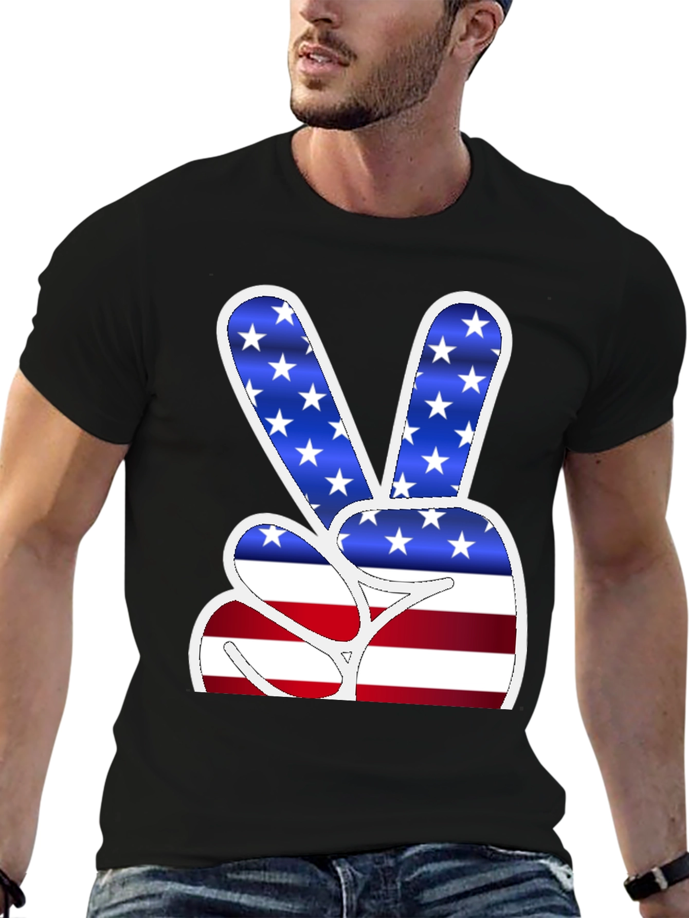 Peace Sign USA Flag T-Shirt