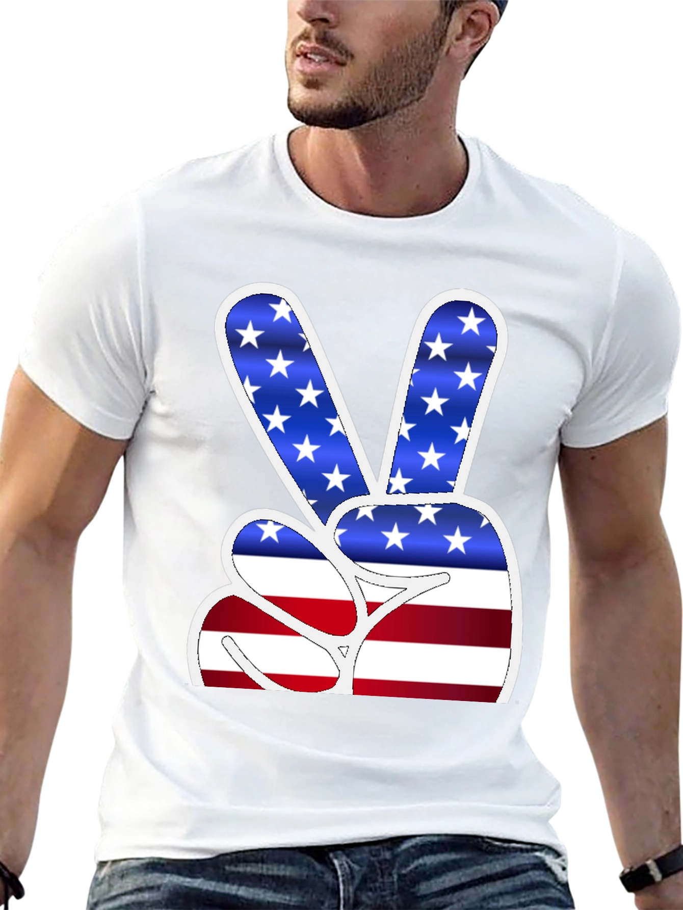 Peace Sign USA Flag T-Shirt