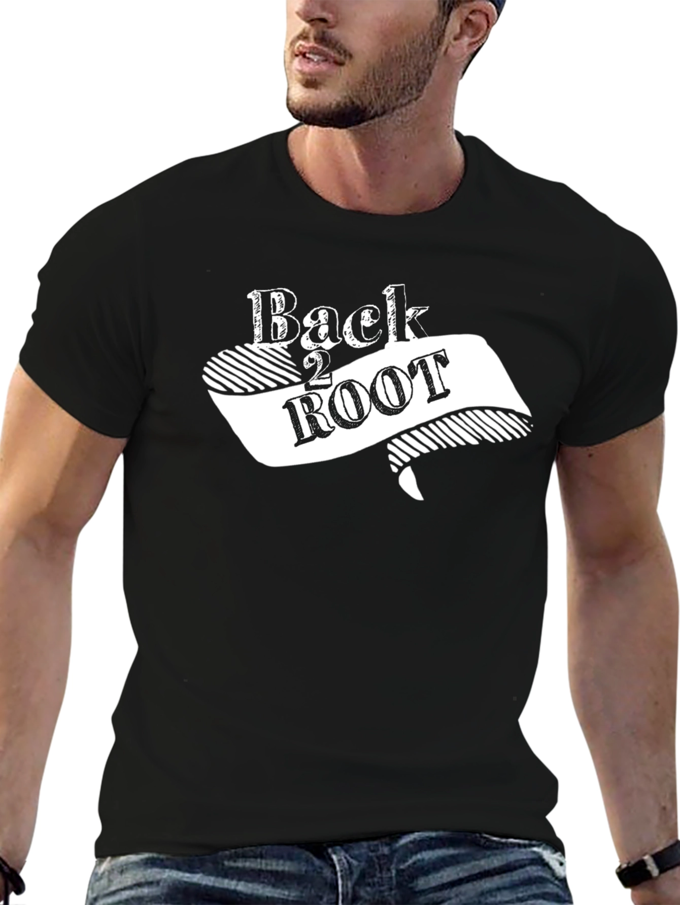Back 2 ROOT Black Graphic Tee