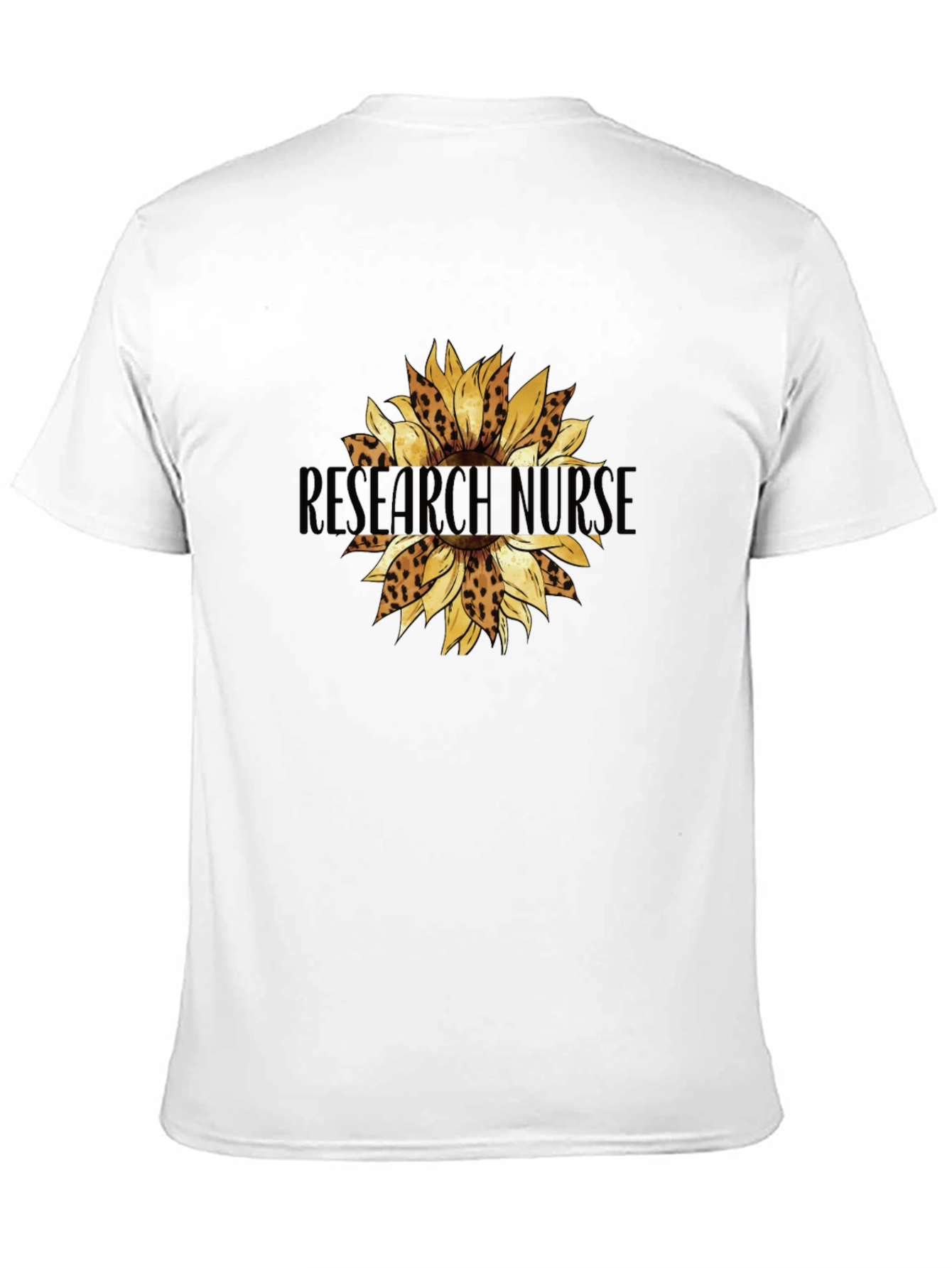 Research Nurse Leopard Sunflower Graphic Tee