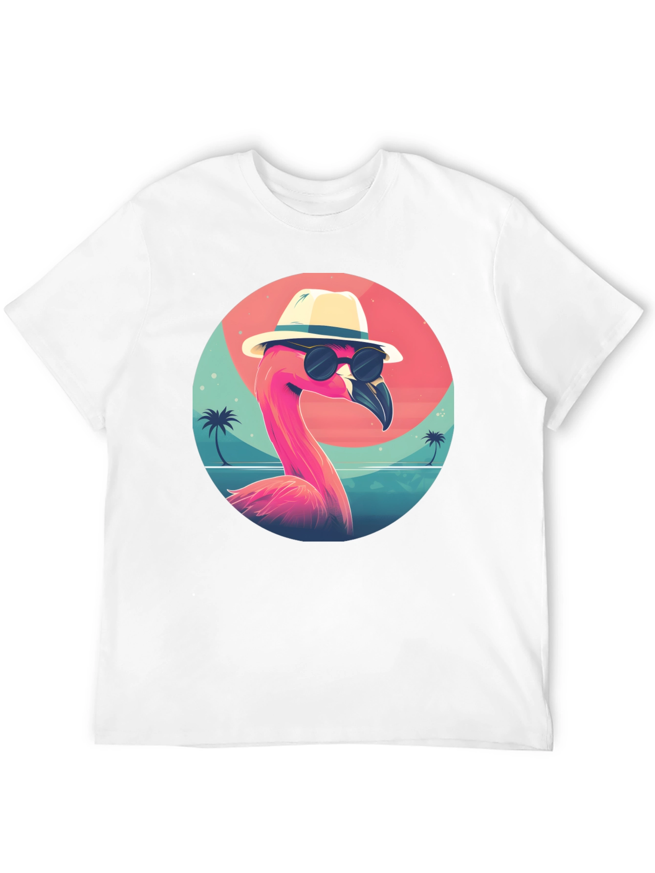 Cool Flamingo Graphic Tee - Black