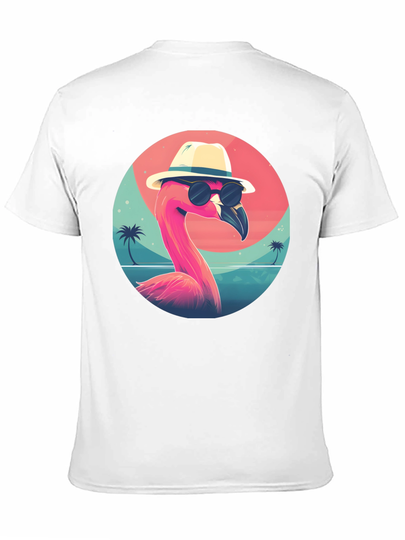 Cool Flamingo Graphic Tee - Black