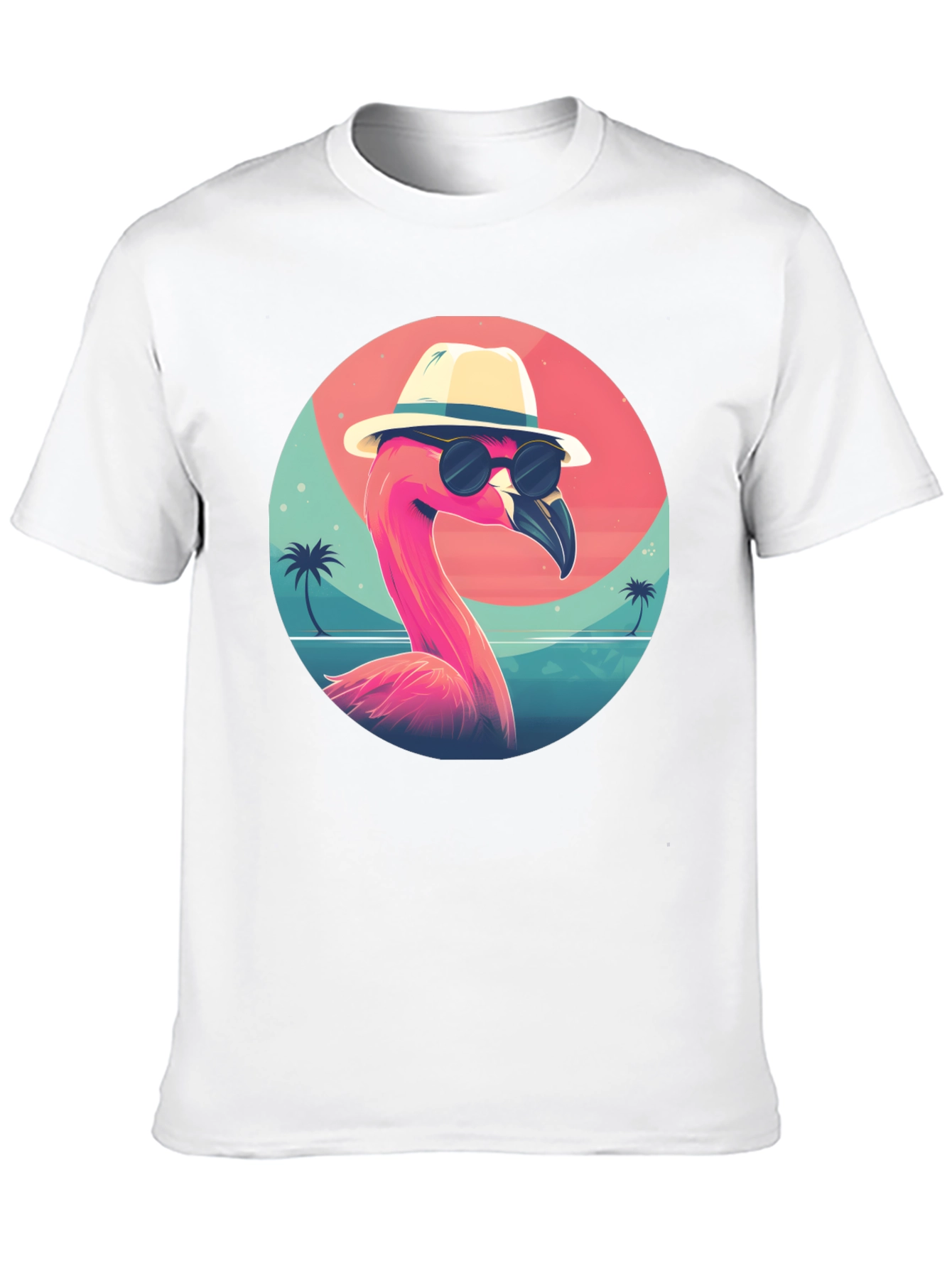Cool Flamingo Graphic Tee - Black