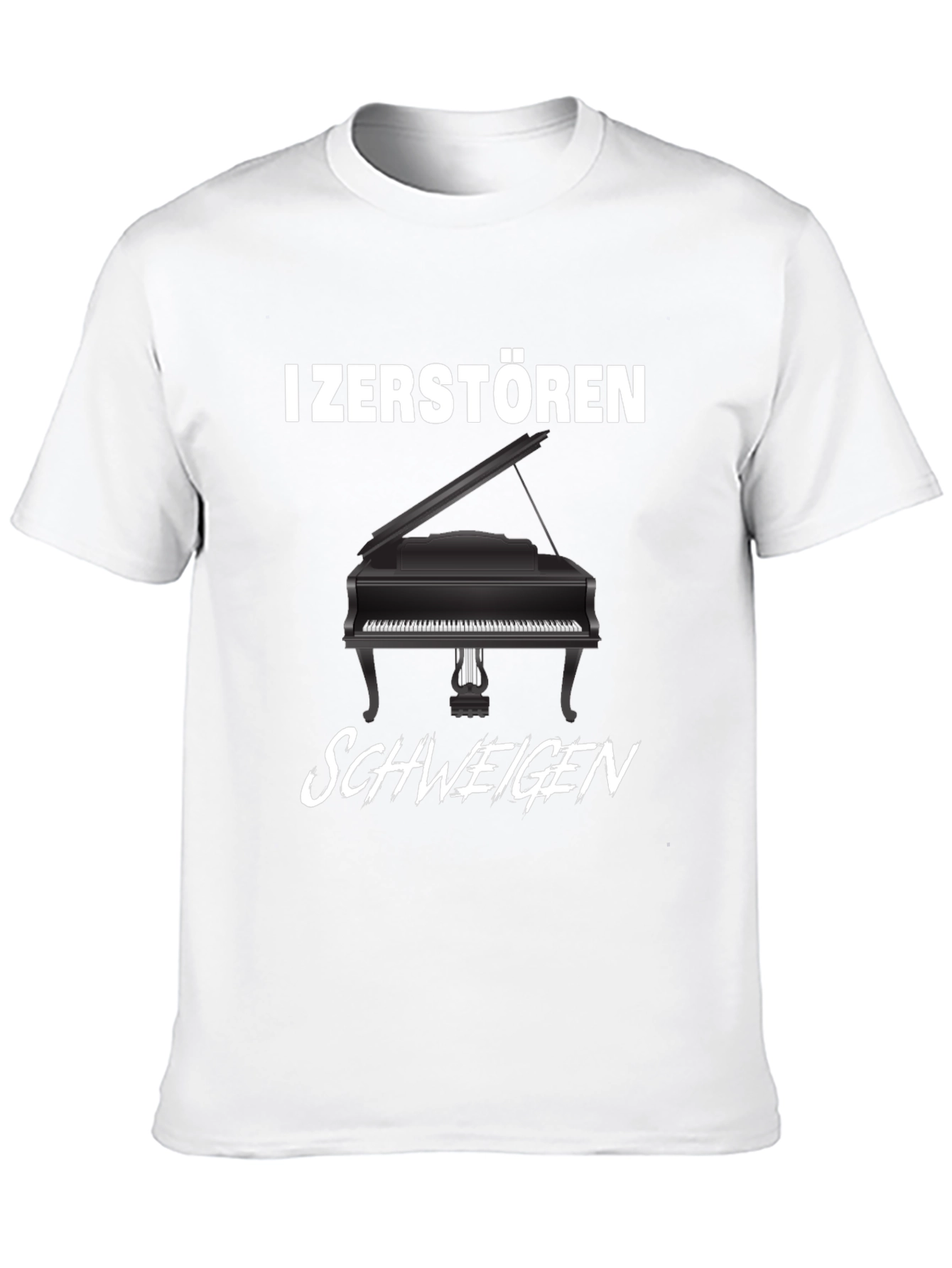 I Zerstoren Schweigen Piano Graphic Tee - Black