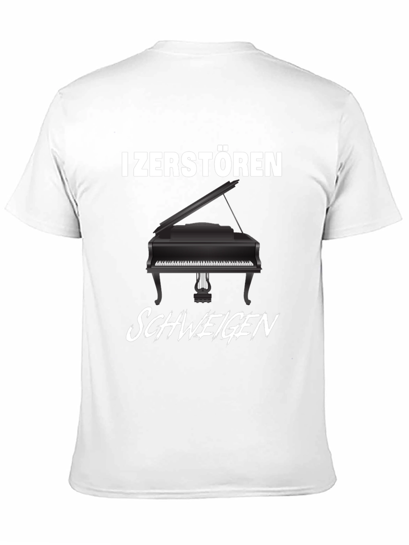 I Zerstoren Schweigen Piano Graphic Tee - Black