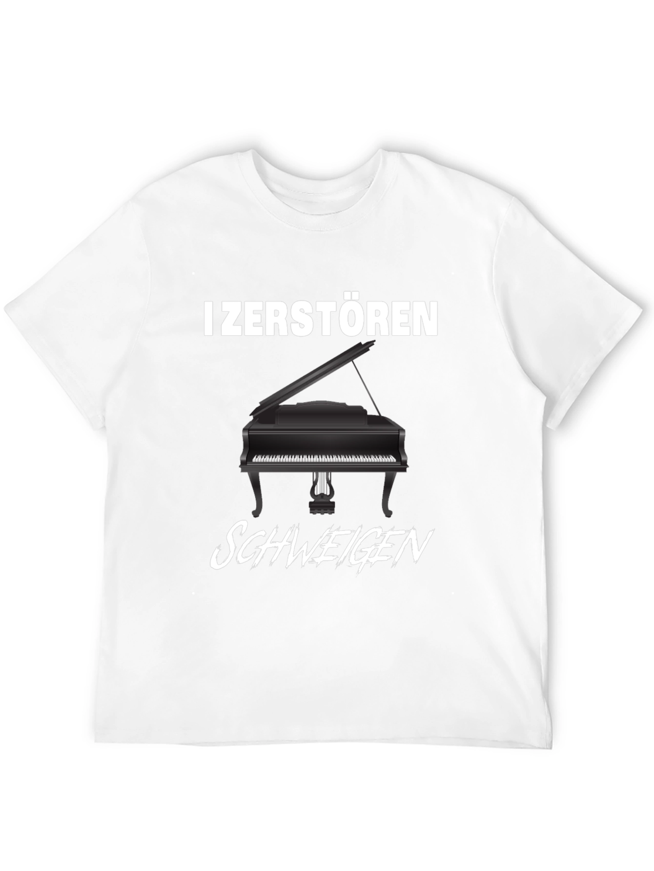 I Zerstoren Schweigen Piano Graphic Tee - Black