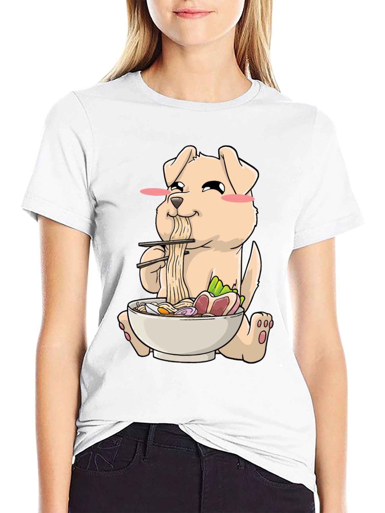 Ramen Dog T-Shirt - Cute Graphic Tee