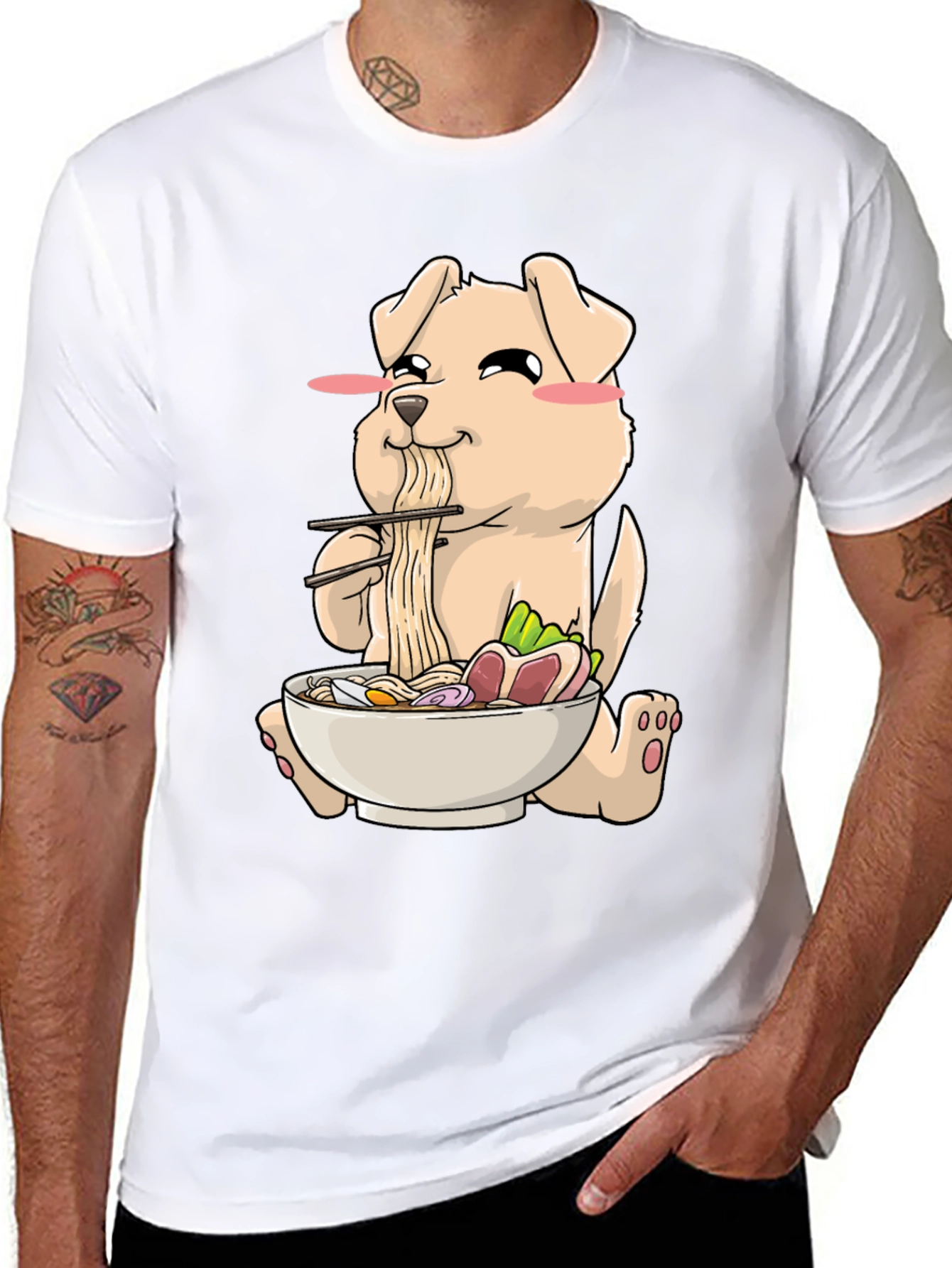 Ramen Dog T-Shirt - Cute Graphic Tee