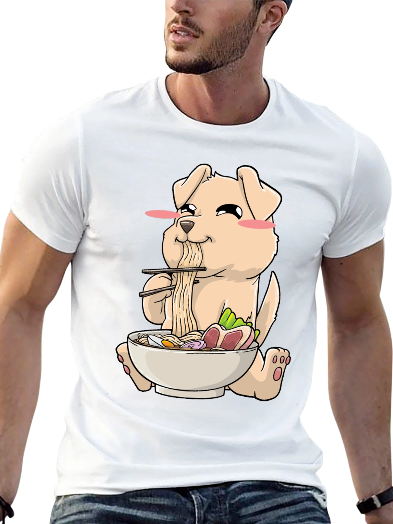 Ramen Dog T-Shirt - Cute Graphic Tee