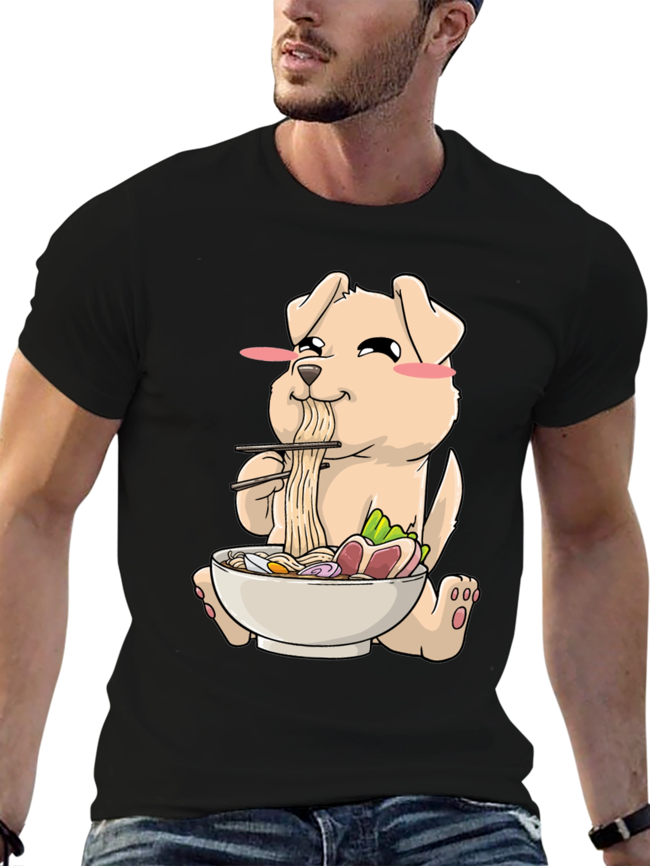 Ramen Dog T-Shirt - Cute Graphic Tee