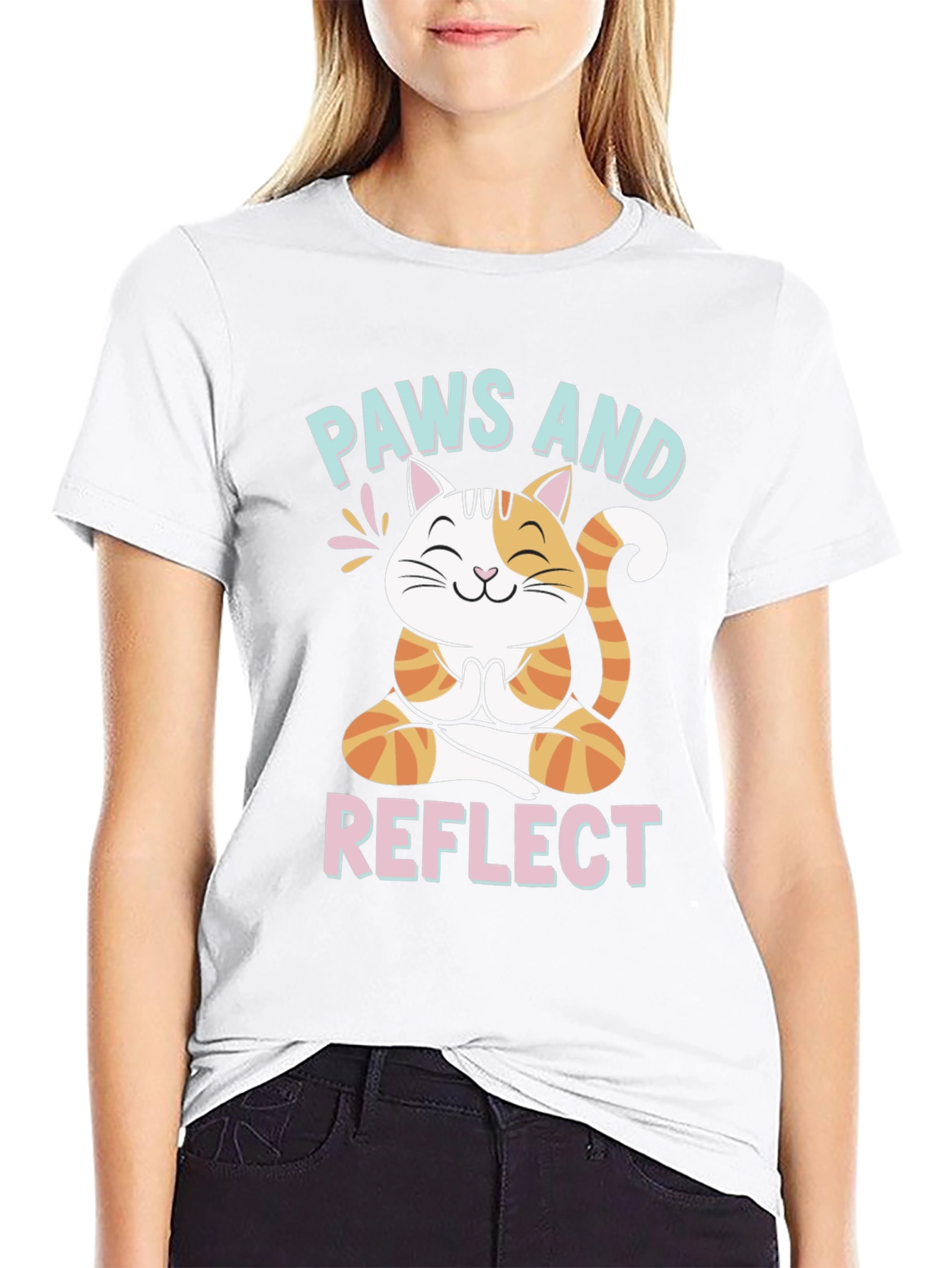 Paws and Reflect Cat T-Shirt
