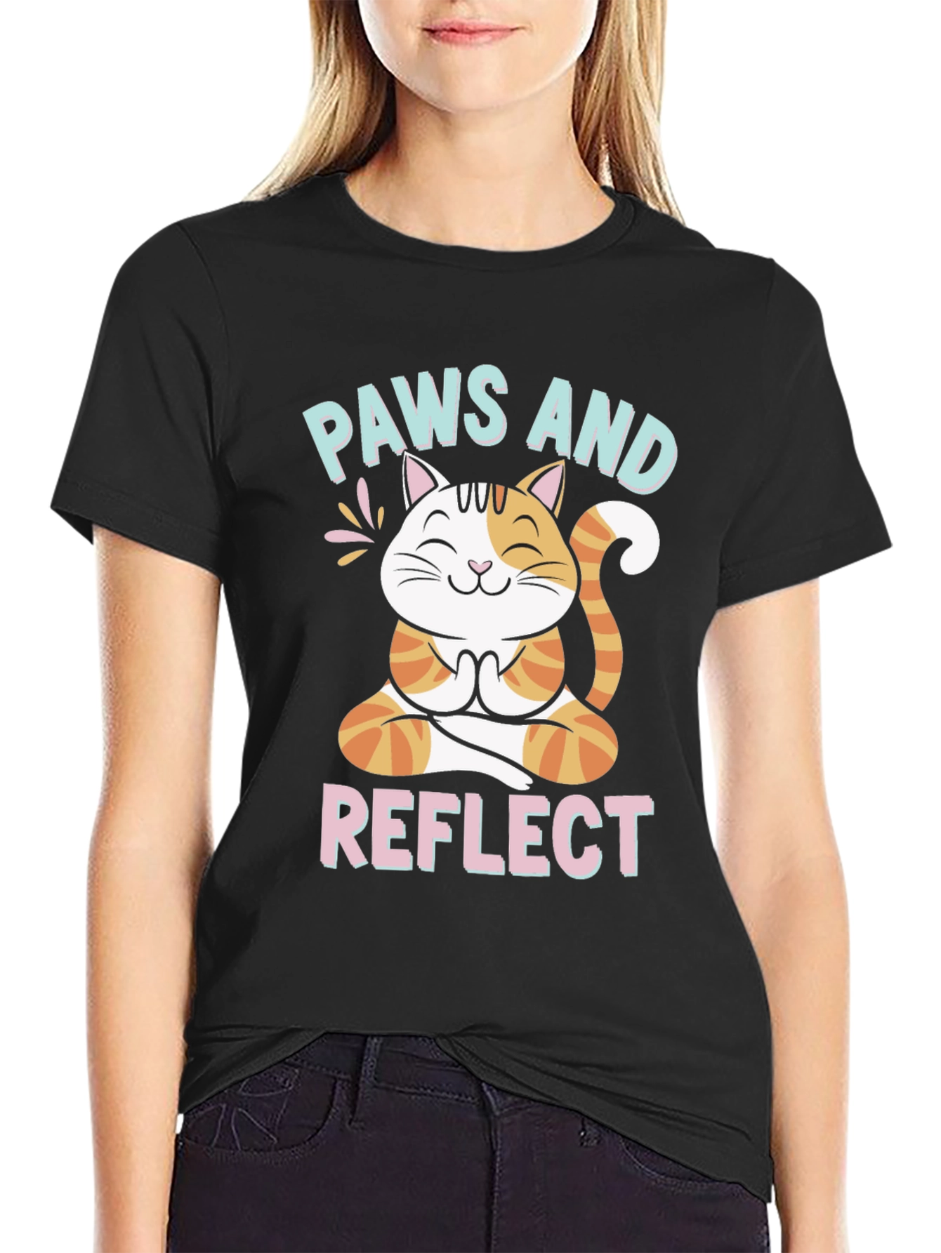 Paws and Reflect Cat T-Shirt