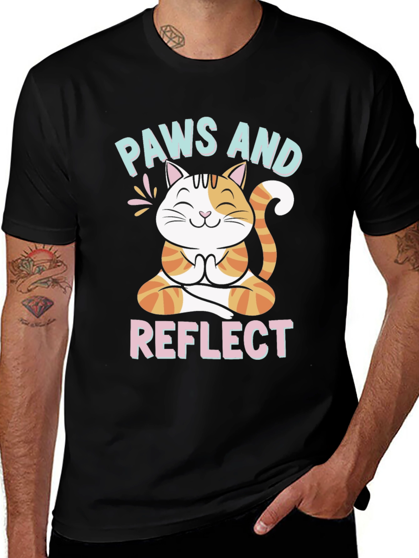 Paws and Reflect Cat T-Shirt