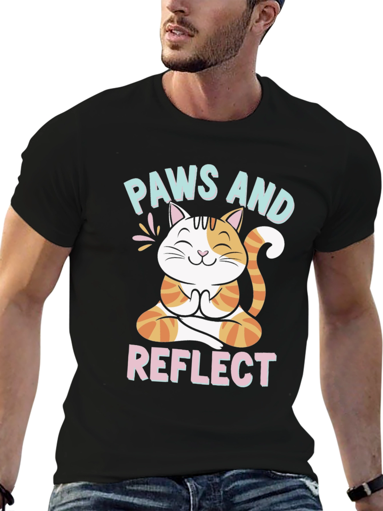 Paws and Reflect Cat T-Shirt