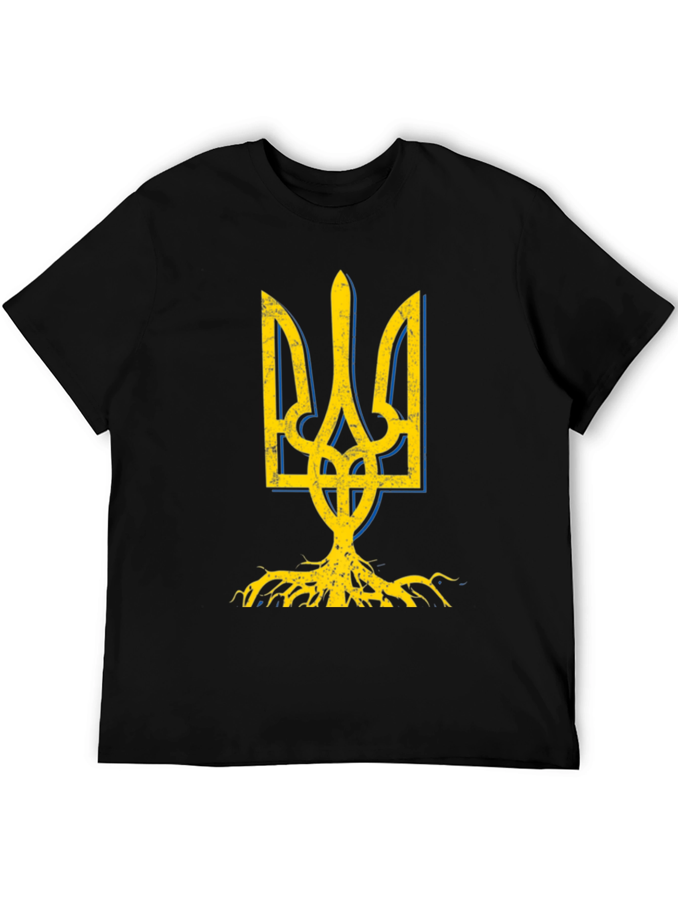 Ukraine Trident Roots Graphic Tee - Black