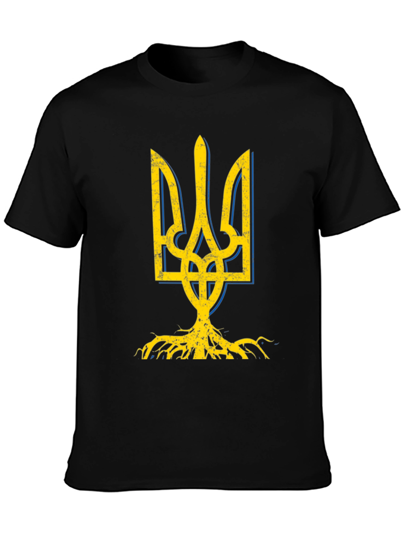 Ukraine Trident Roots Graphic Tee - Black
