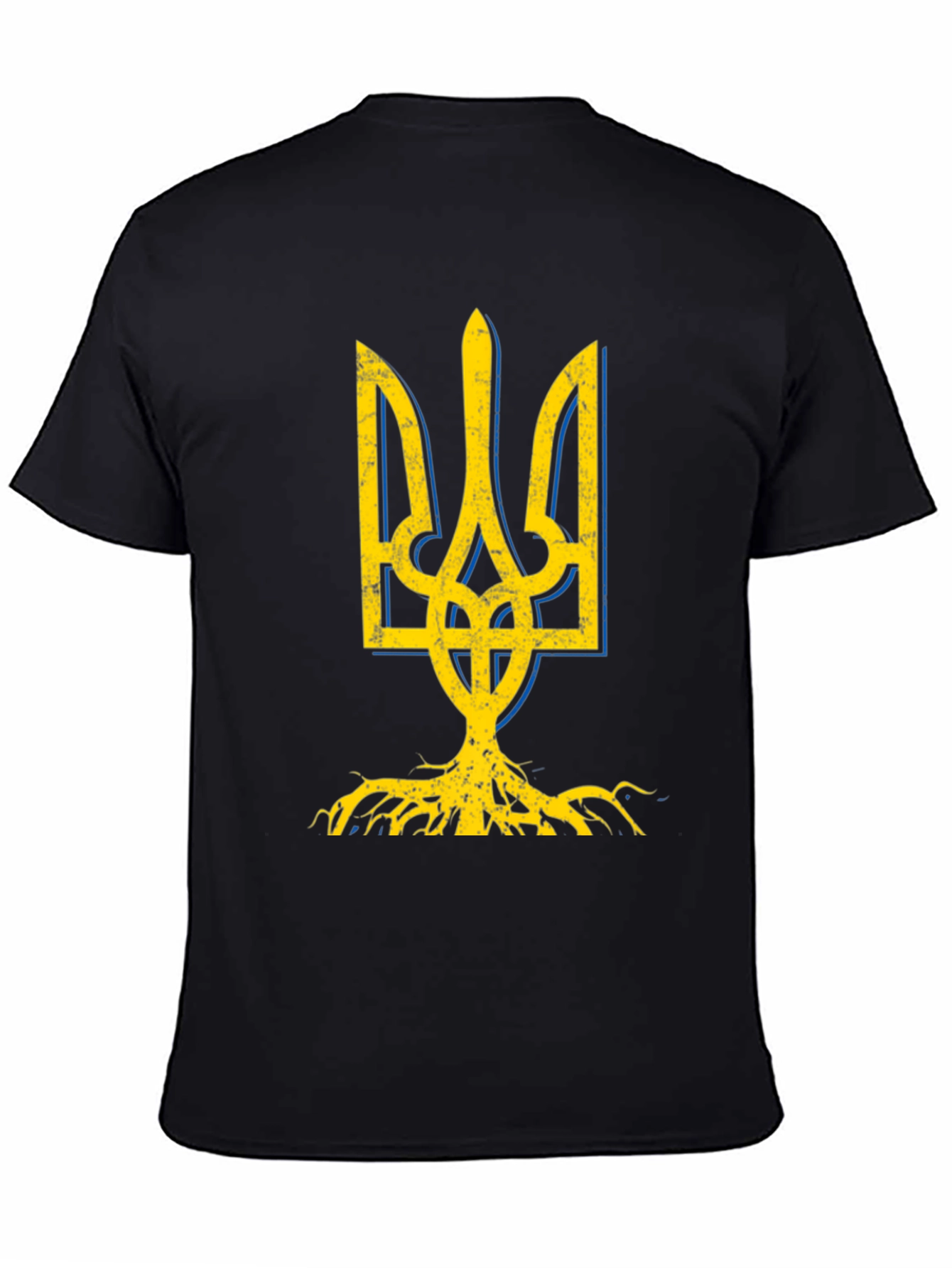 Ukraine Trident Roots Graphic Tee - Black