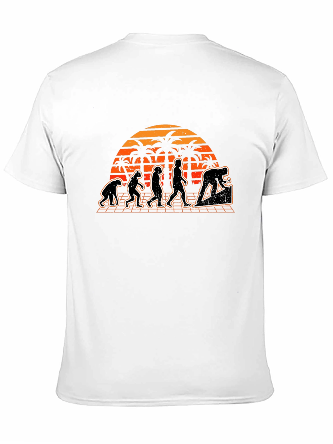 Evolution Graphic T-Shirt - Beach Sunset Design