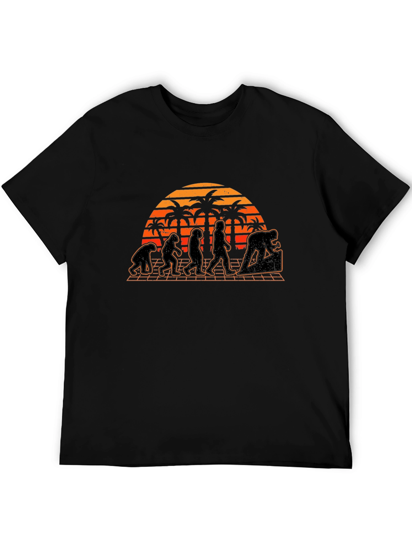 Evolution Graphic T-Shirt - Beach Sunset Design