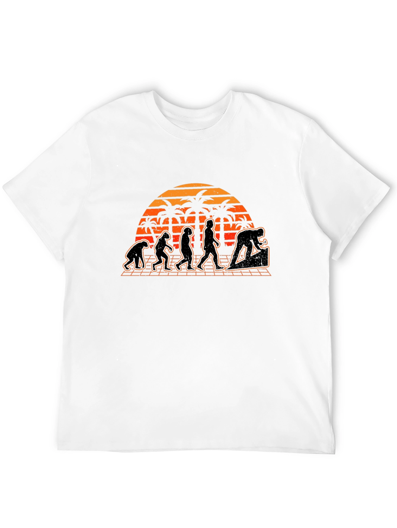 Evolution Graphic T-Shirt - Beach Sunset Design