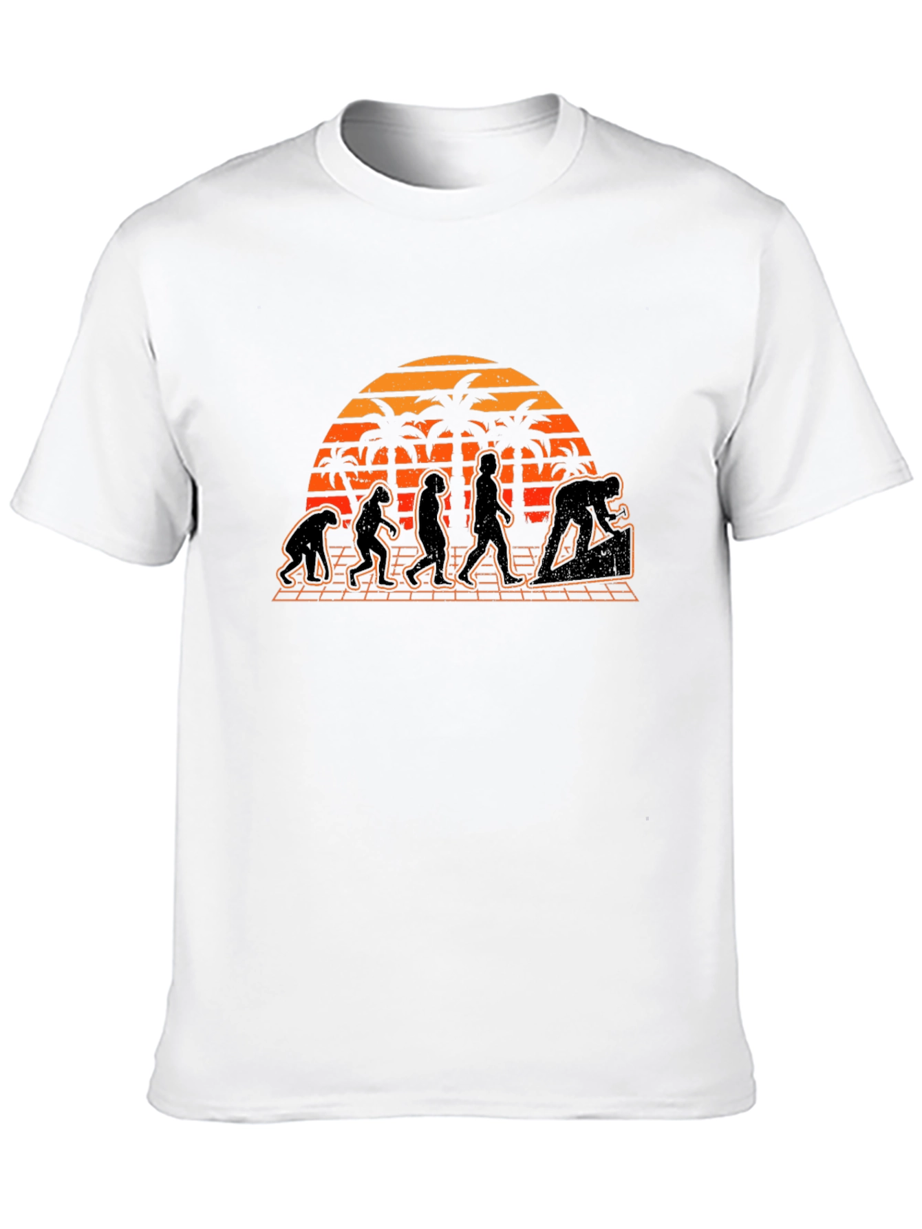 Evolution Graphic T-Shirt - Beach Sunset Design
