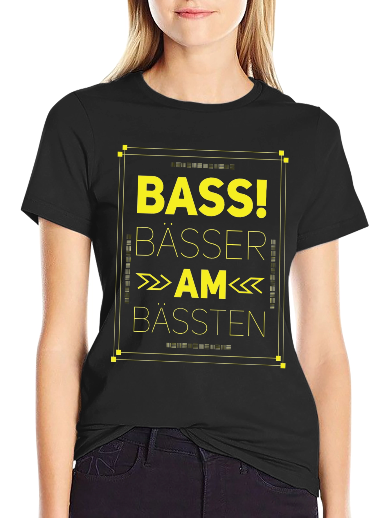 Bass! Bässer Am Bässten Black T-Shirt