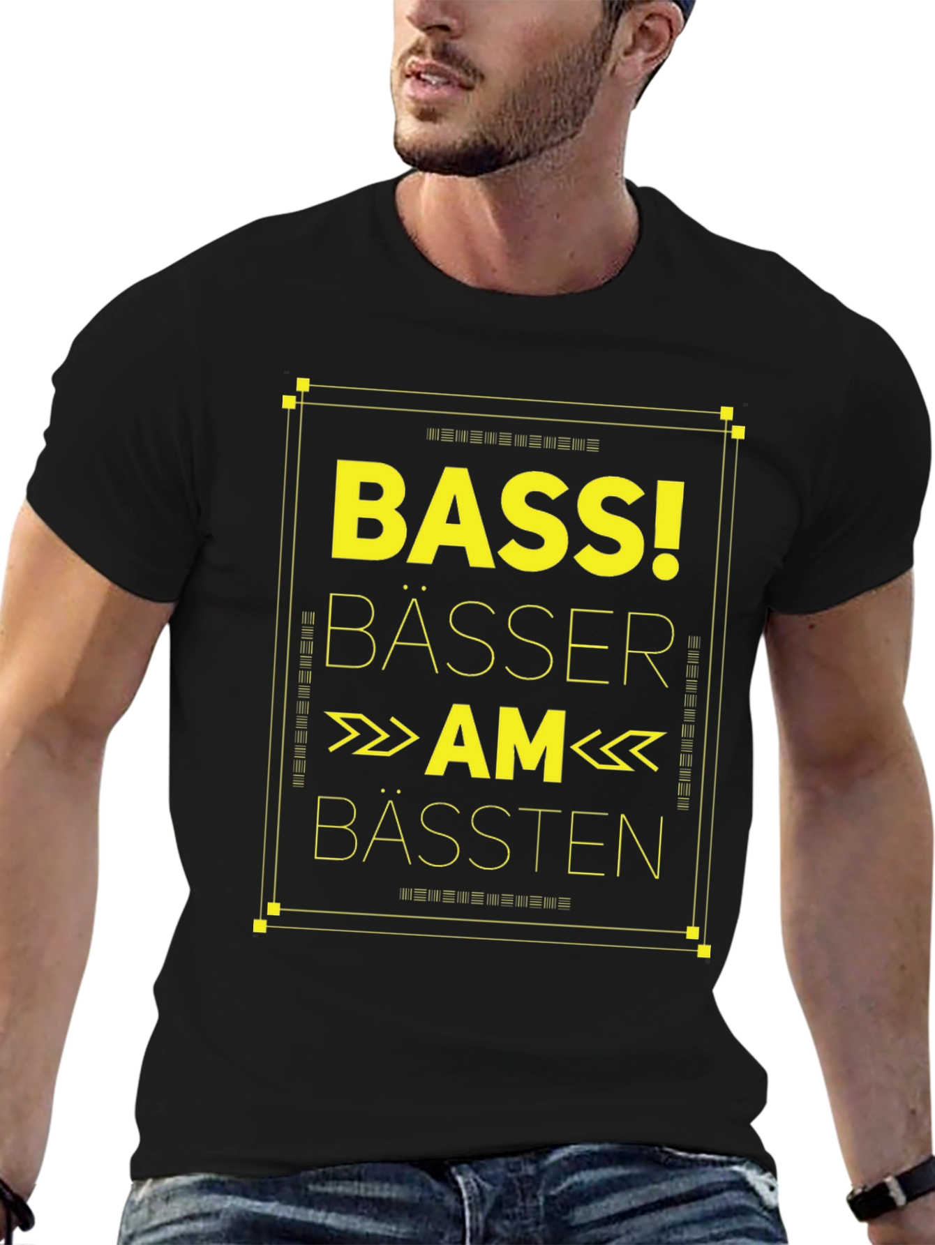 Bass! Bässer Am Bässten Black T-Shirt