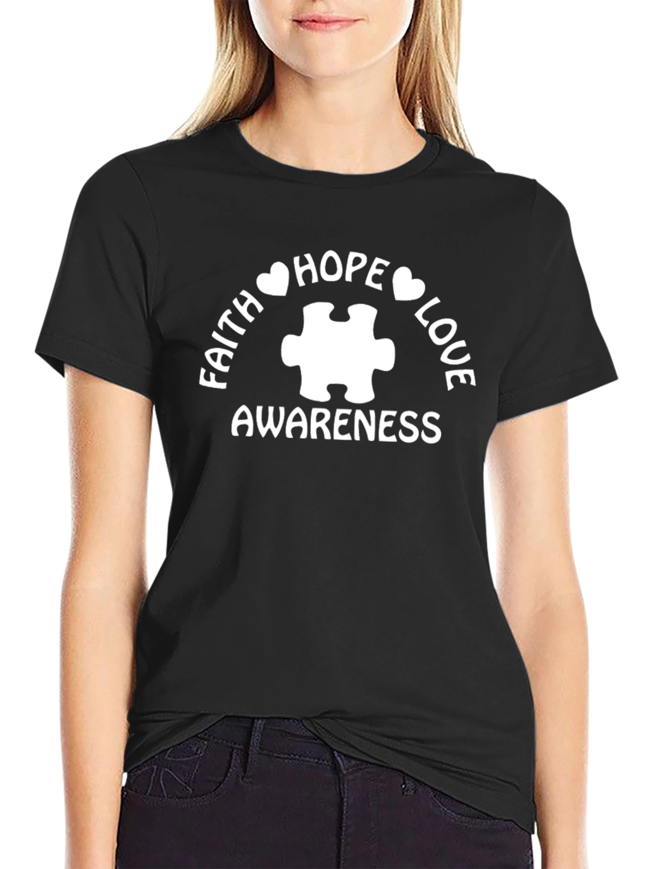 Faith Hope Love Autism Awareness T-Shirt