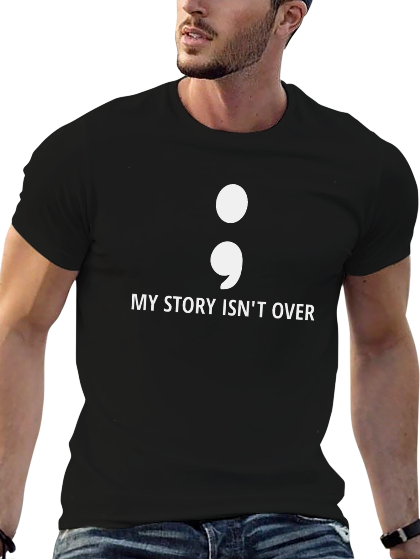 Semicolon Story T-Shirt - Mental Health Awareness Tee